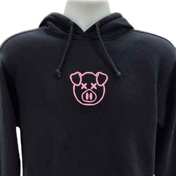 Shane Dawson Embroidered Pig Logo Black Hoodie Sweatshirt Adult Small - Picture 2 of 5